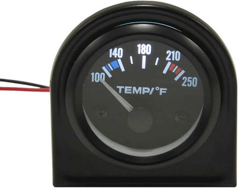 E Support Universal Car 2" 52mm Pointer Water Temp Temperautre Gauge Meter Fahrenheit White LED Light Indicator Display Electrical - Image 2